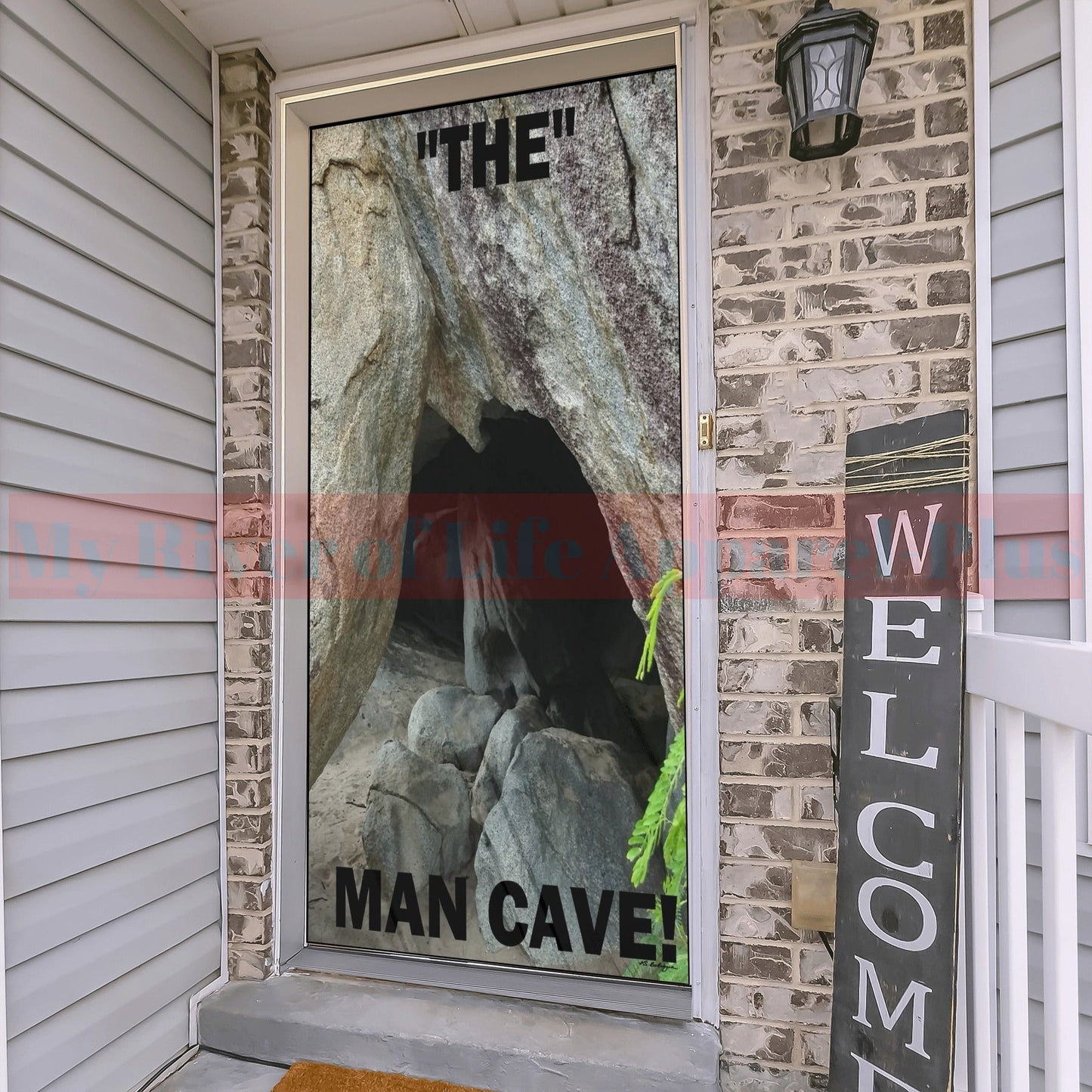 Door Poster (Fabric) Black Lettering